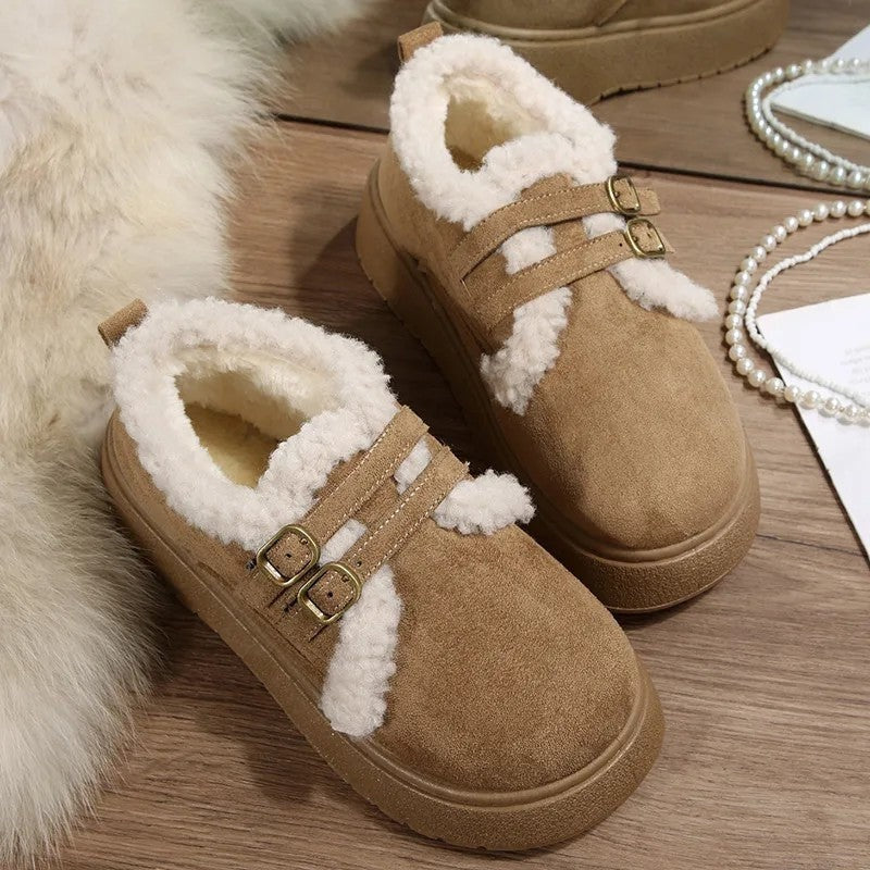Ursin Shearling Lined Buckle Slip-On Loafers