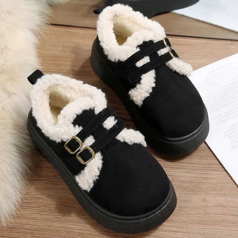 Ursin Shearling Lined Buckle Slip-On Loafers