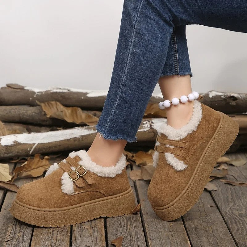 Ursin Shearling Lined Buckle Slip-On Loafers