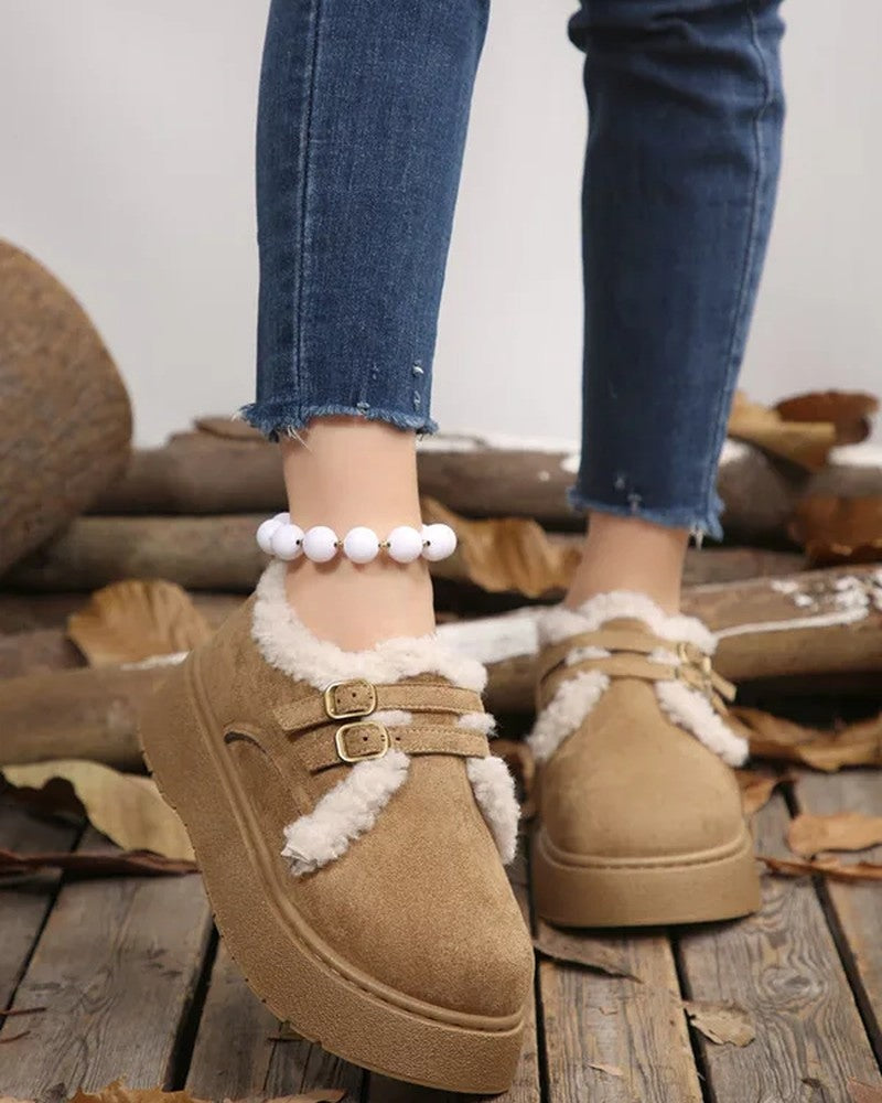 Ursin Shearling Lined Buckle Slip-On Loafers
