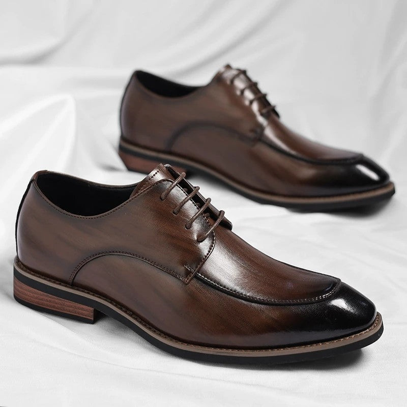 Valbren Polished Square-Toe Derby Shoes