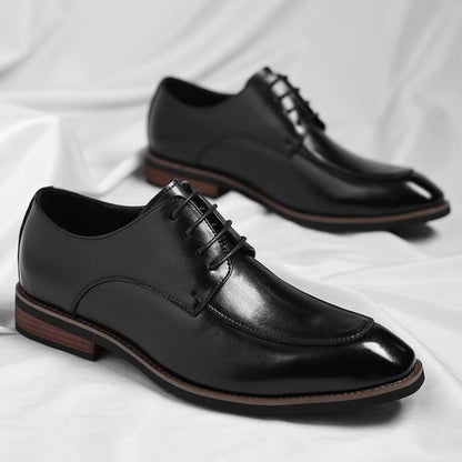 Valbren Polished Square-Toe Derby Shoes