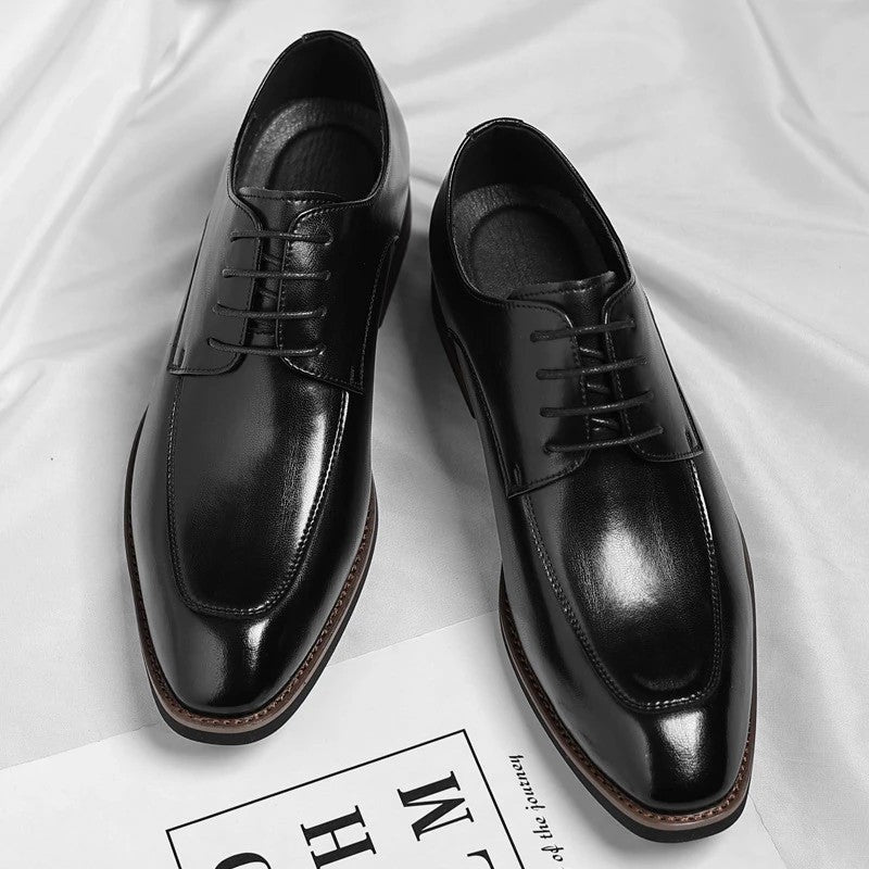 Valbren Polished Square-Toe Derby Shoes
