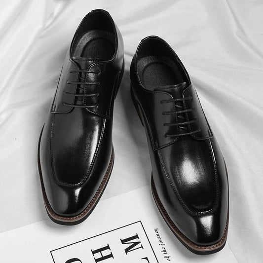 Valbren Polished Square-Toe Derby Shoes