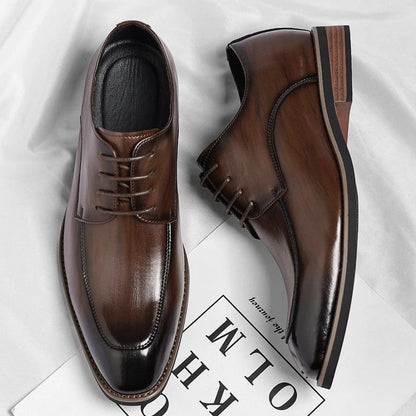 Valbren Polished Square-Toe Derby Shoes