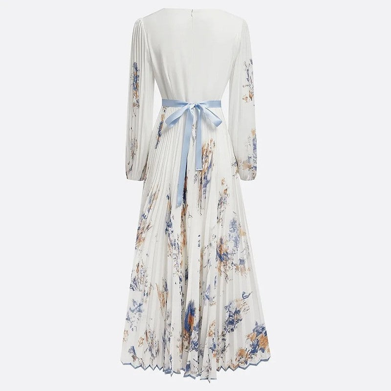 Valerie Women's Pleated Floral Maxi Dress