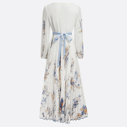 Valerie Women's Pleated Floral Maxi Dress