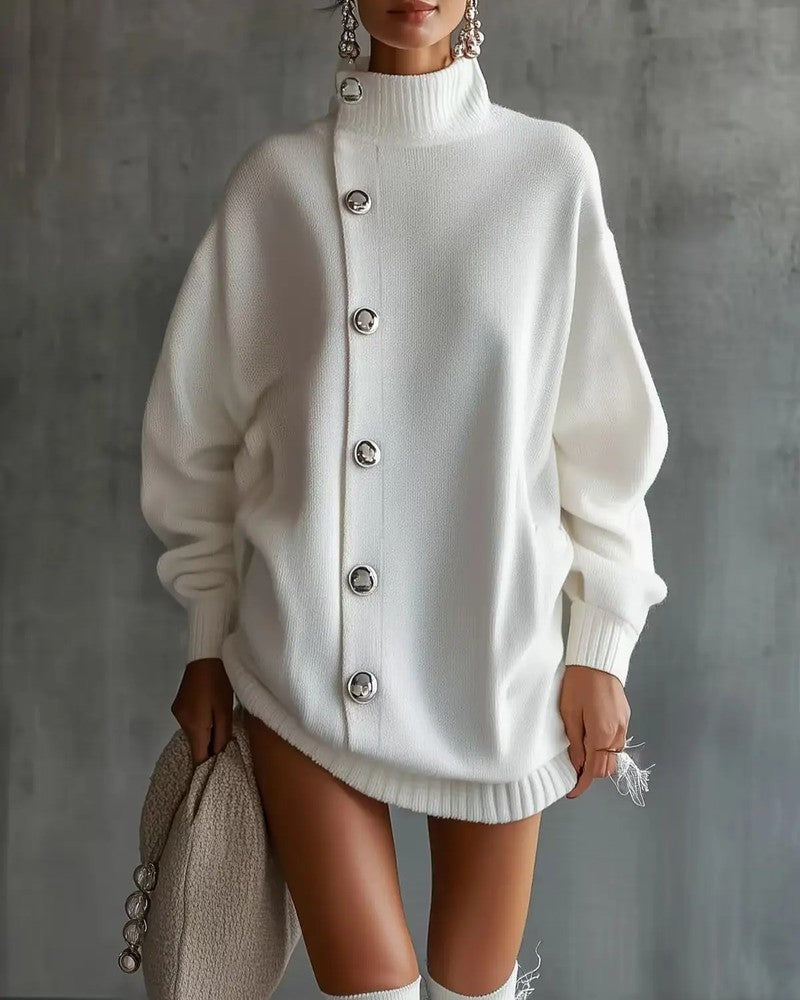 Vanessa Women's Oversized Button-Up Knit Sweater