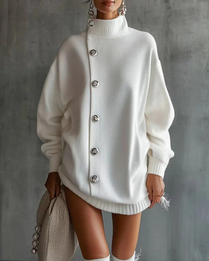 Vanessa Women's Oversized Button-Up Knit Sweater