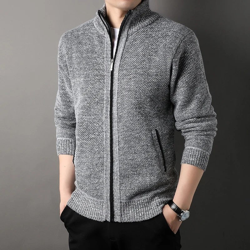Varetti Textured Full Zip Knit Jacket