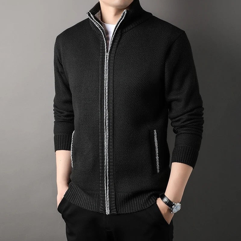 Varetti Textured Full Zip Knit Jacket