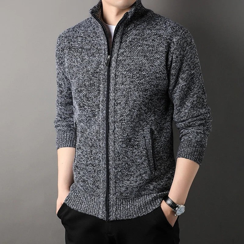 Varetti Textured Full Zip Knit Jacket