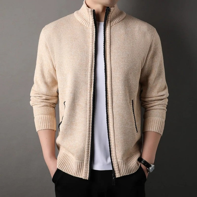 Varetti Textured Full Zip Knit Jacket