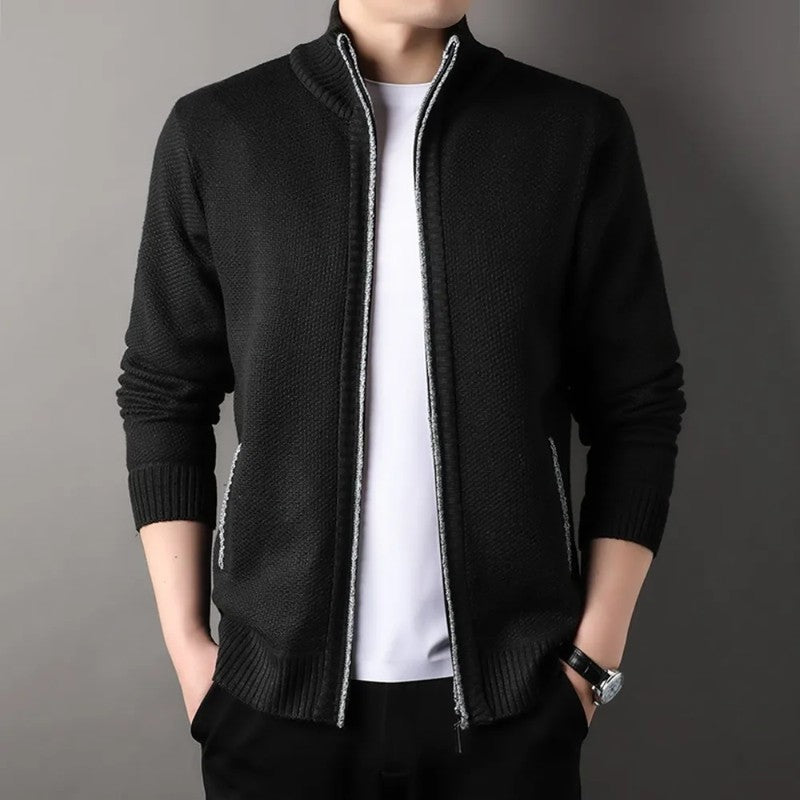 Varetti Textured Full Zip Knit Jacket