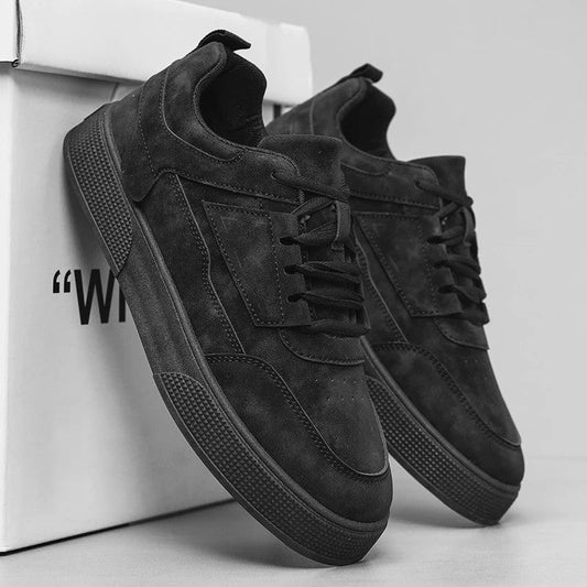 Varlo Textured Low-Top Retro Sneakers