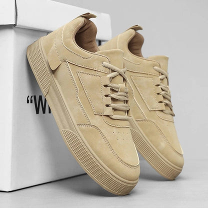 Varlo Textured Low-Top Retro Sneakers