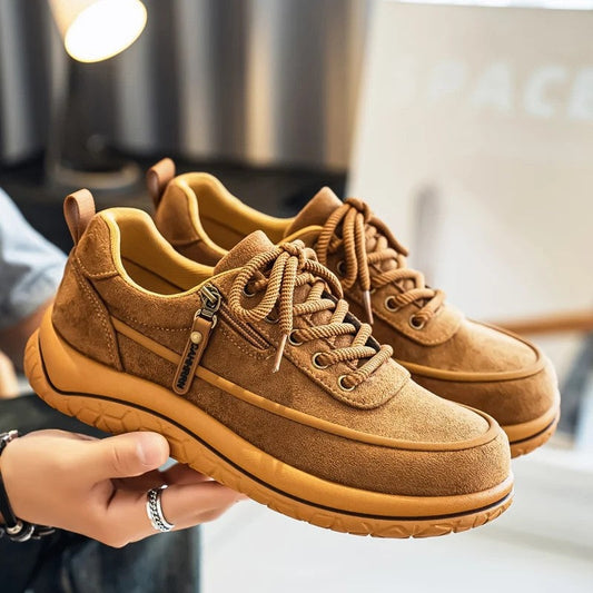 Varnier Suede Zip Detail Sneakers