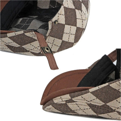 Vesari Check Pattern Flat Cap