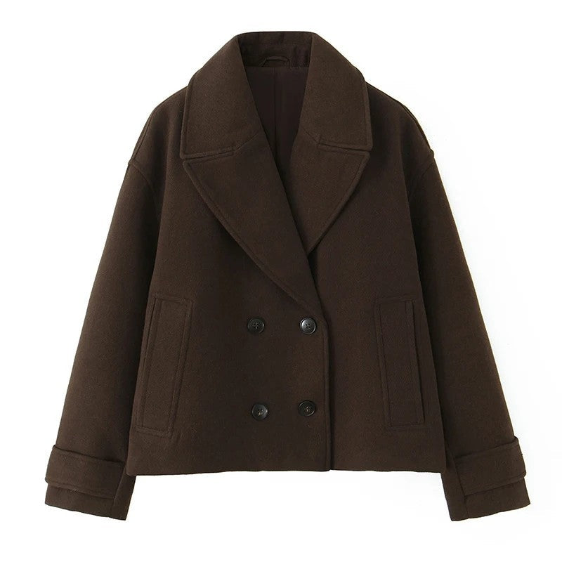 Vestra Relaxed Double-Breasted Peacoat Jacket