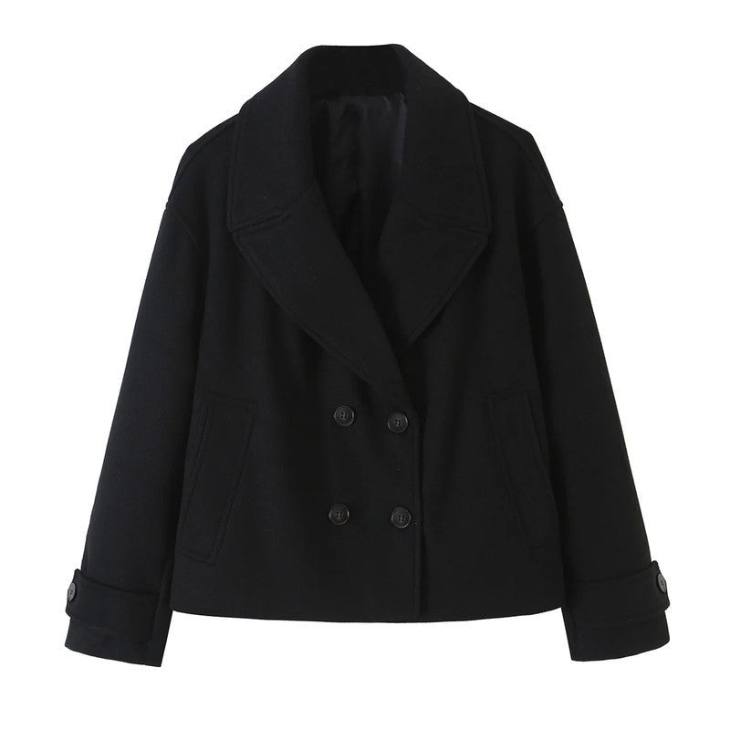 Vestra Relaxed Double-Breasted Peacoat Jacket