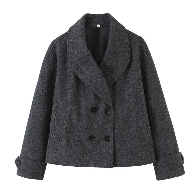 Vestra Relaxed Double-Breasted Peacoat Jacket