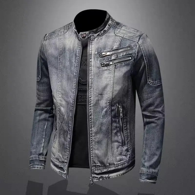 Veyric Graffiti Print Denim Jacket