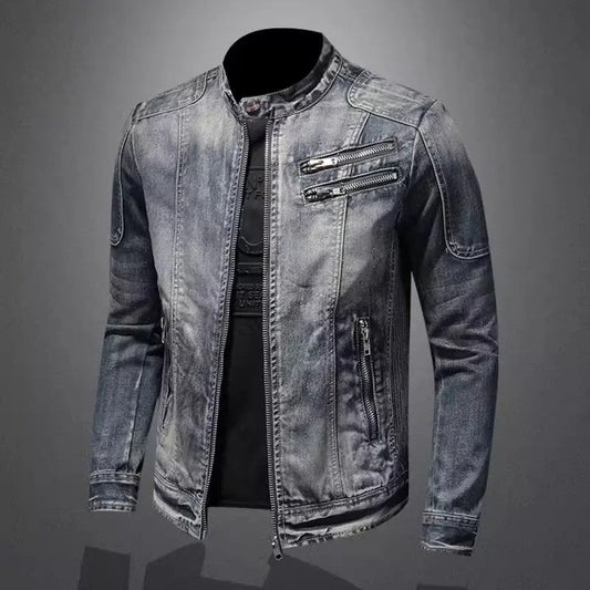 Veyric Graffiti Print Denim Jacket