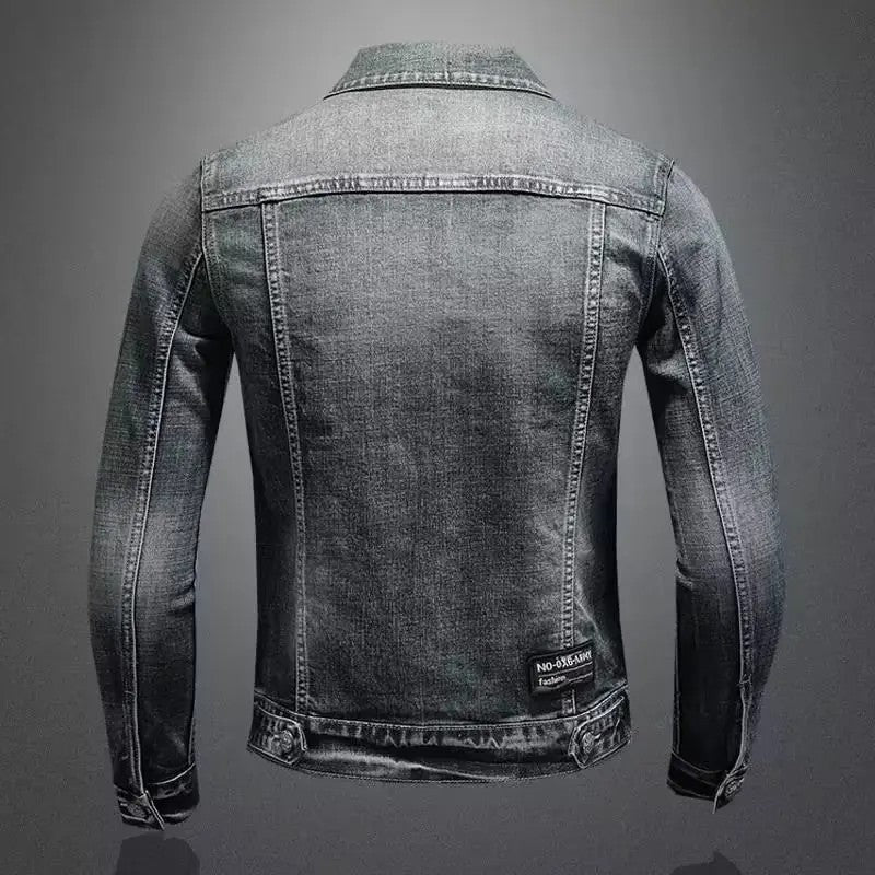 Veyric Graffiti Print Denim Jacket