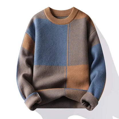Victor Men's Relaxed Patchwork Knit Sweater