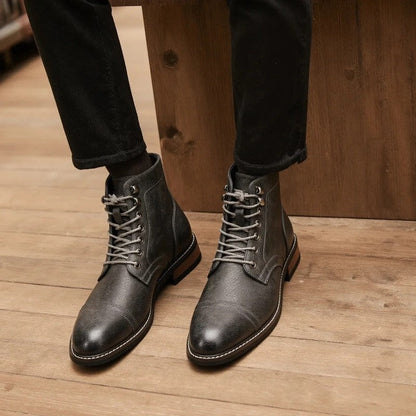 Walter Lace-Up Cap Toe Dress Boots