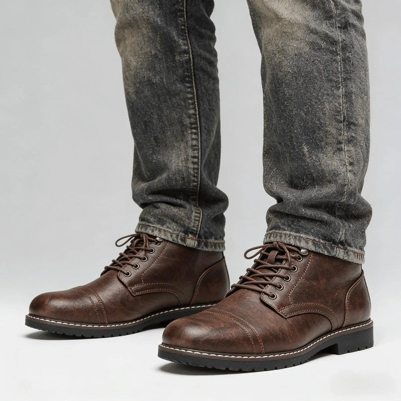 Walter Lace-Up Cap Toe Dress Boots