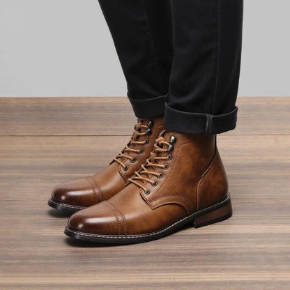 Walter Lace-Up Cap Toe Dress Boots