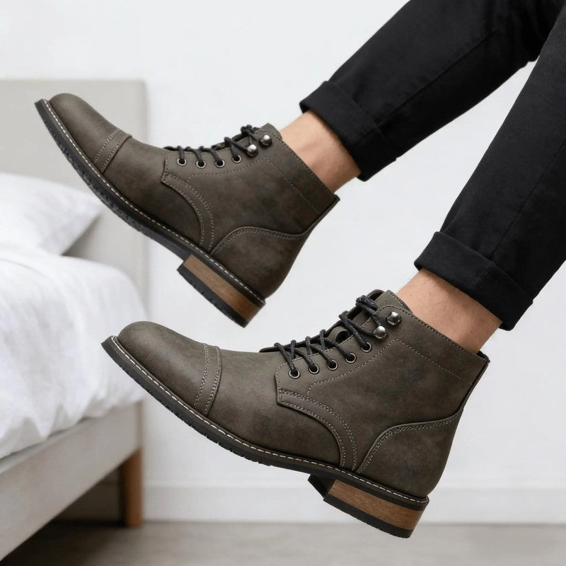 Walter Lace-Up Cap Toe Dress Boots
