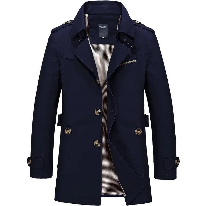 William Double-Breasted Lightweight Trench Coat