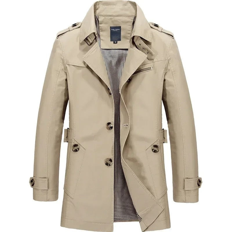 William Double-Breasted Lightweight Trench Coat