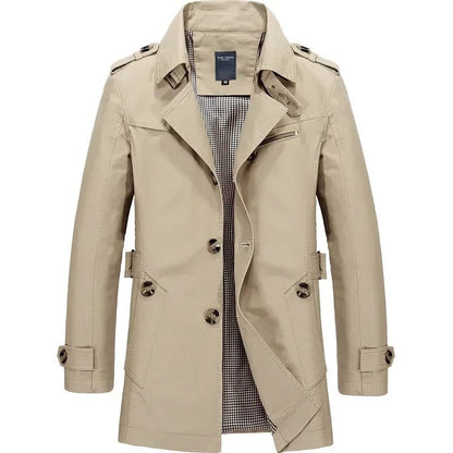 William Double-Breasted Lightweight Trench Coat