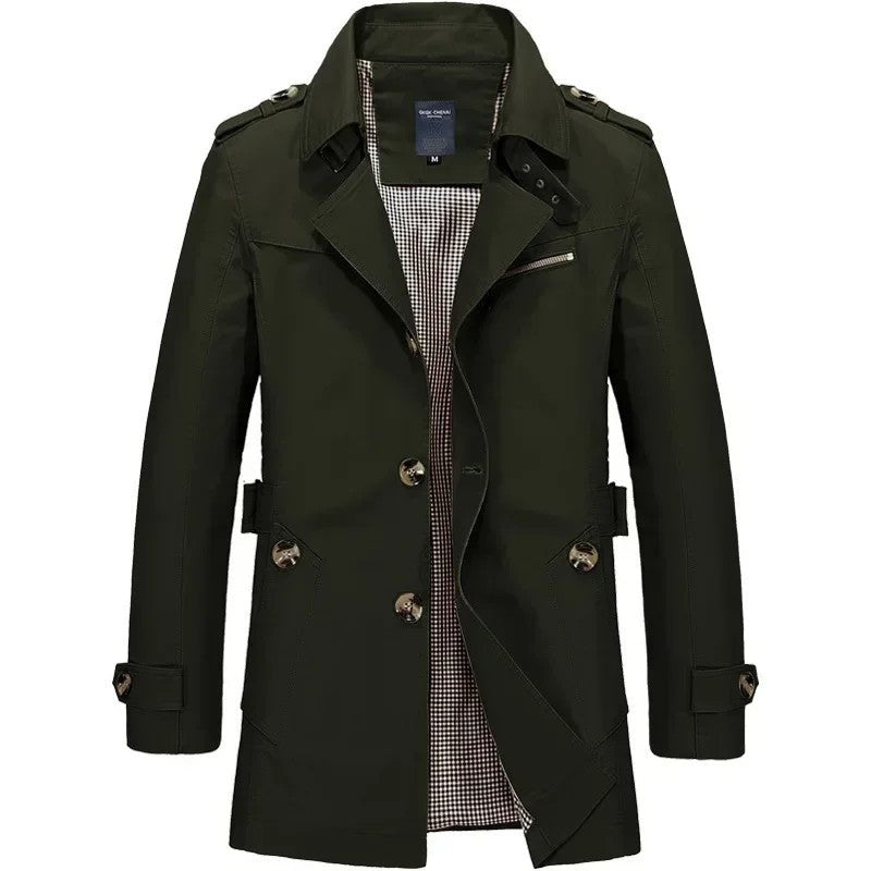 William Double-Breasted Lightweight Trench Coat