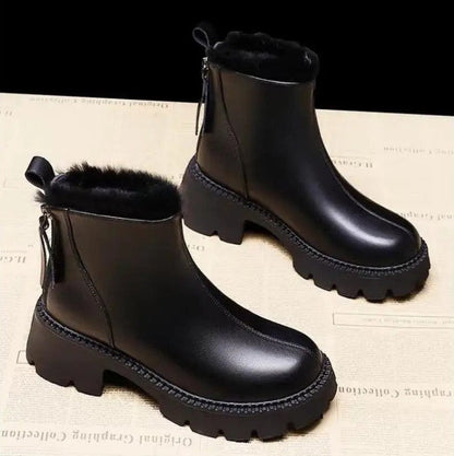 Greta Lug Sole Faux Fur Ankle Boot