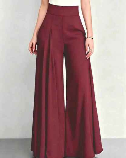 Zelara High-Waist Pleated Wide-Leg Pants