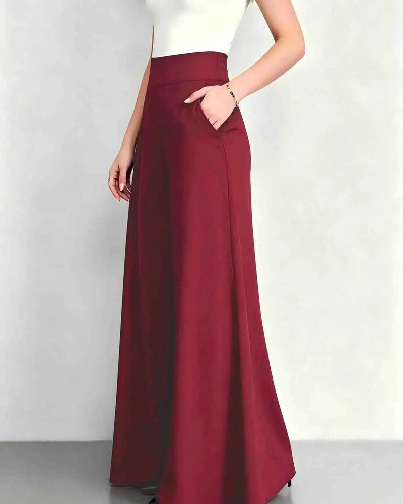 Zelara High-Waist Pleated Wide-Leg Pants