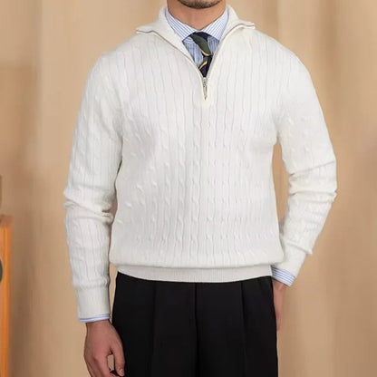 Zorah Cable Knit Quarter-Zip Sweater