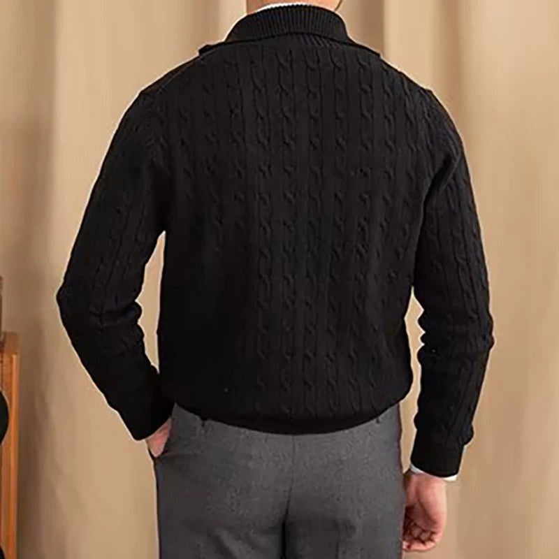 Zorah Cable Knit Quarter-Zip Sweater